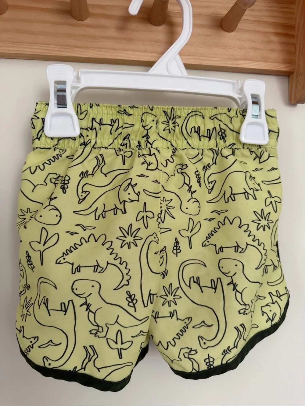Cat & Jack Neon Lime Dinosaur Swim Trunks Size 12M